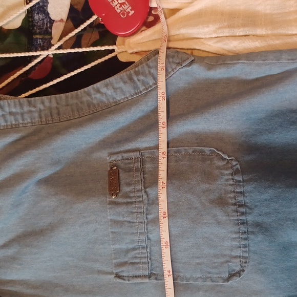 5 For $ 20 Sleeveless button down crop jean shirt blouse - Picture 9 of 15